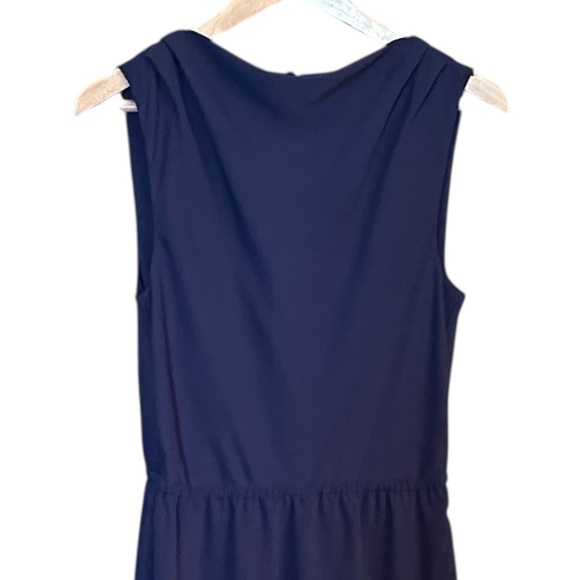 Babaton Aritzia Announcement Midi Dress Navy Blue Sz 6 - Picture 4 of 14